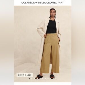 Banana republic cropped taupe pants size 10 NWT